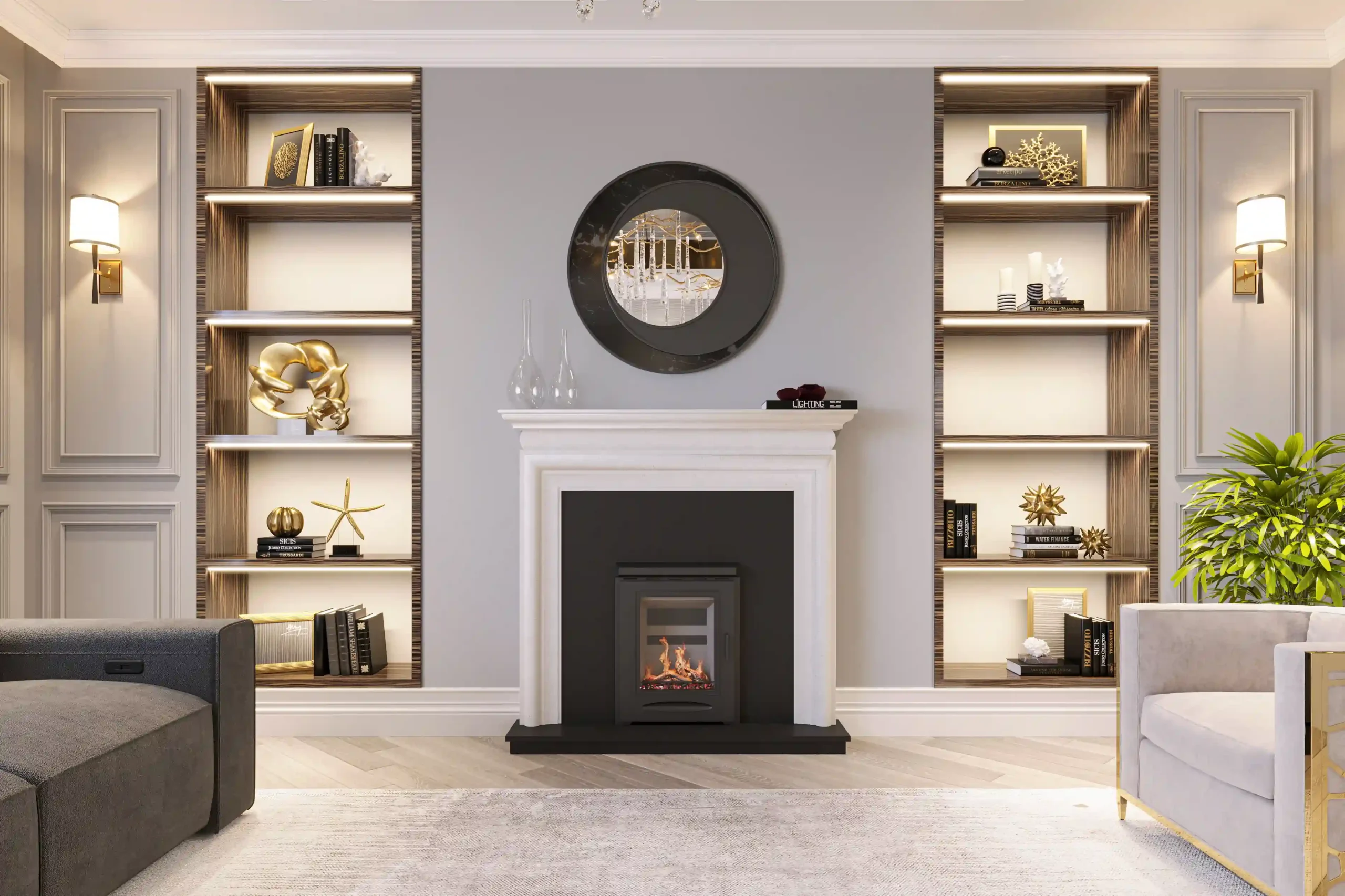 ASCOT BELINA 5 INSET STOVE N AEGEAN LIMESTONE