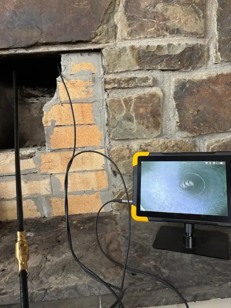 Chimney camera inspection