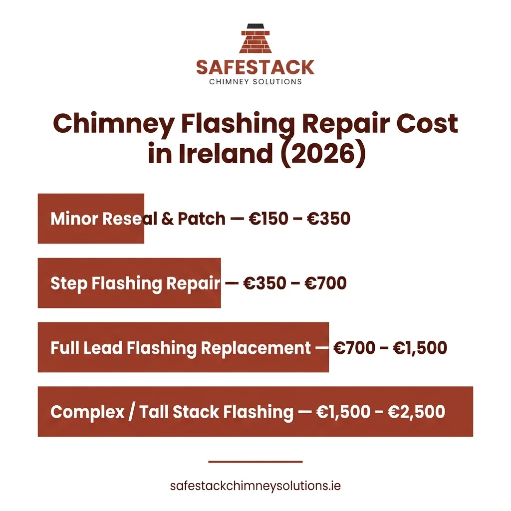 chimney flashing cost infographic
