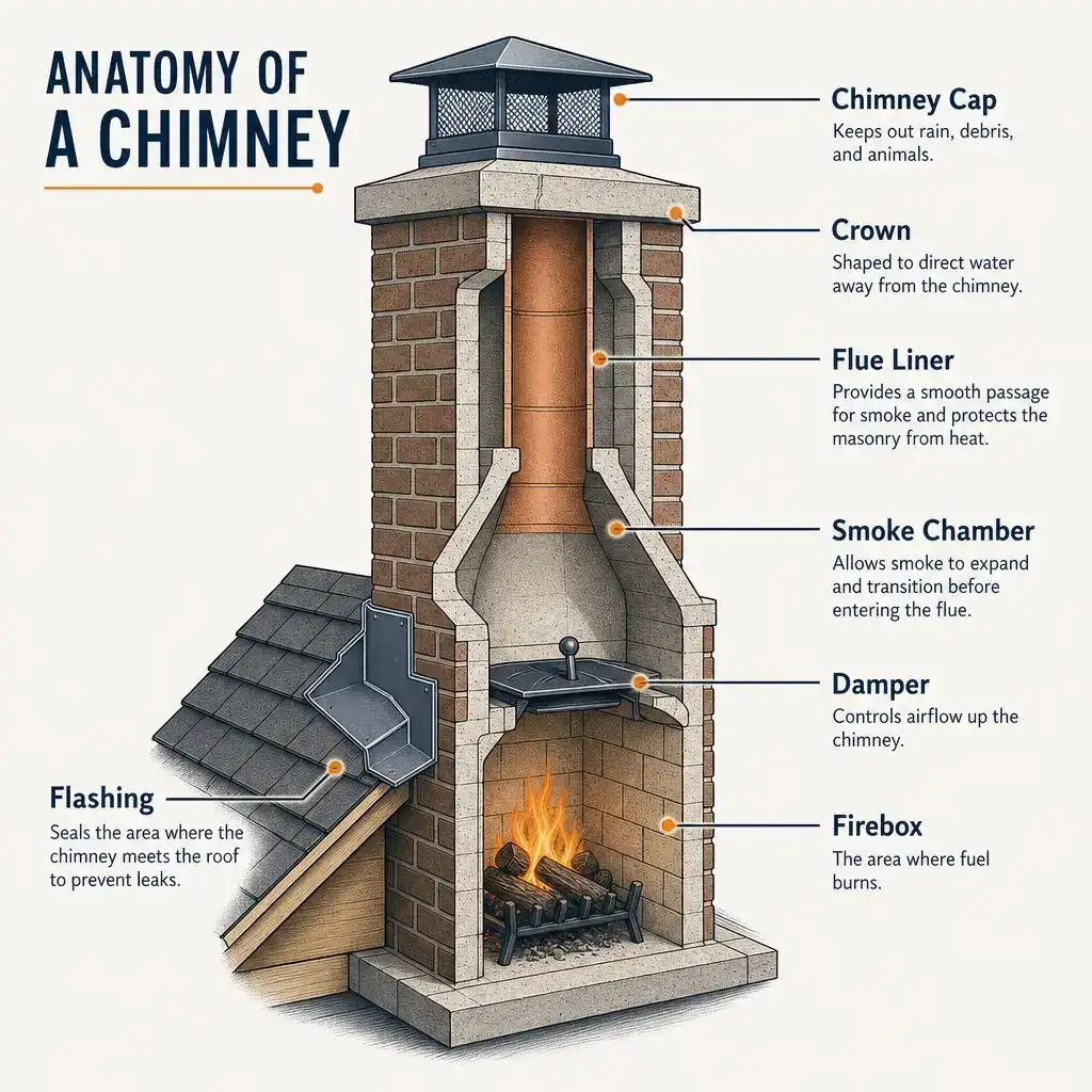 chimney flue diagram