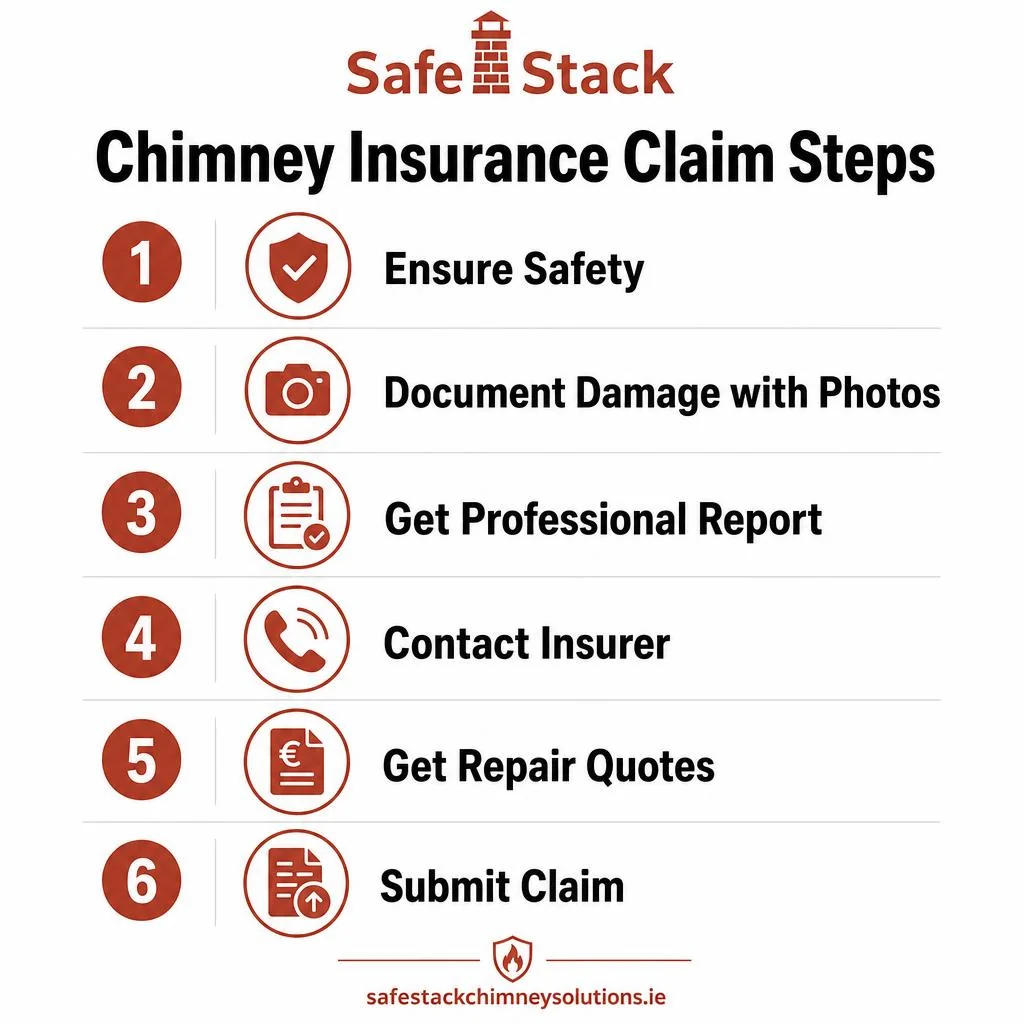 chimney insurance claim steps