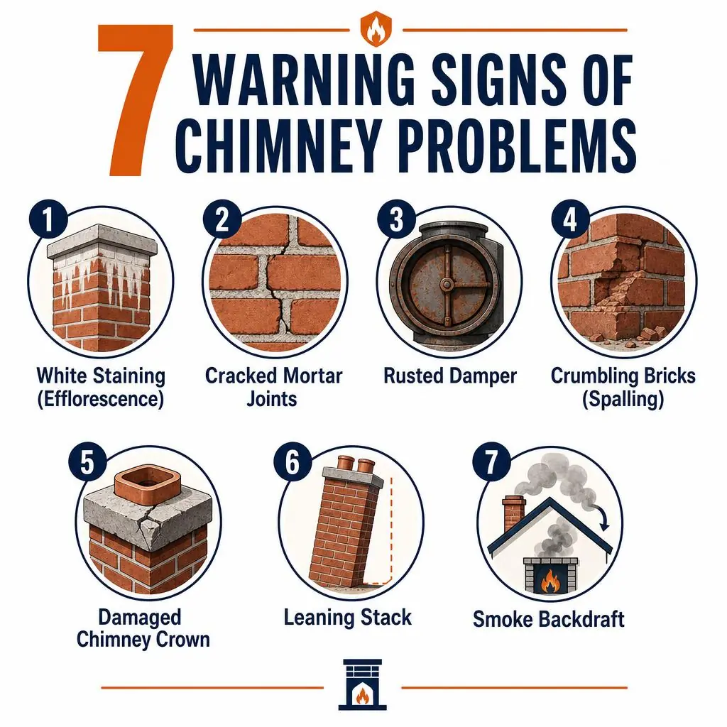 chimney problems signs